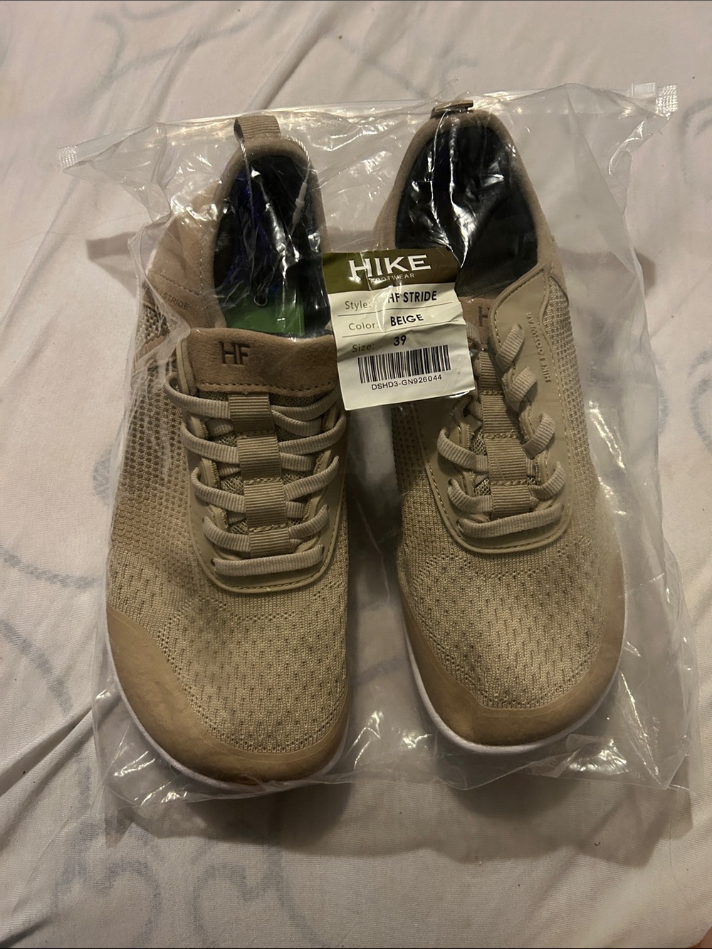 HIKE AF STRIDE Men's Beige Knit Sneakers